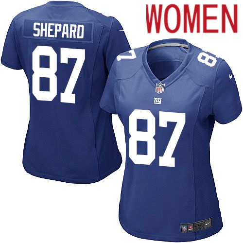 Women New York Giants #87 Sterling Shepard Nike Royal Game NFL Jersey->women nfl jersey->Women Jersey